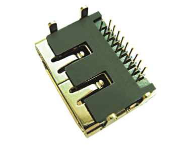 HDMI 19P FEMALE ANGLE  two row