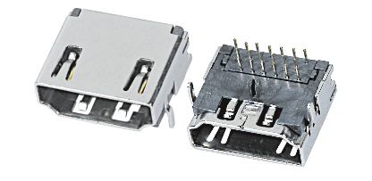 HDMI 19P FEMALE ANGLE  three row